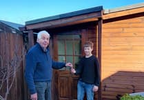 Okehampton Men in Sheds build garden workspace for young man