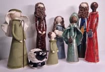 Unusual nativity scenes in Northlew church