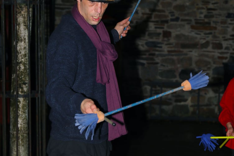 Street entertainment kept the crowds entertained