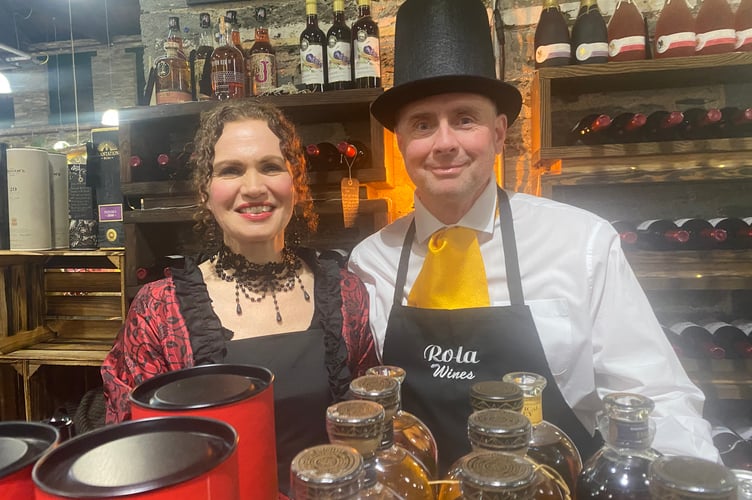 Tavistock Dickensian Evening - pannier market nostalgic traders.