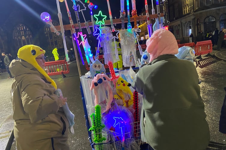 Tavistock Dickensian Evening - a street toy seller.