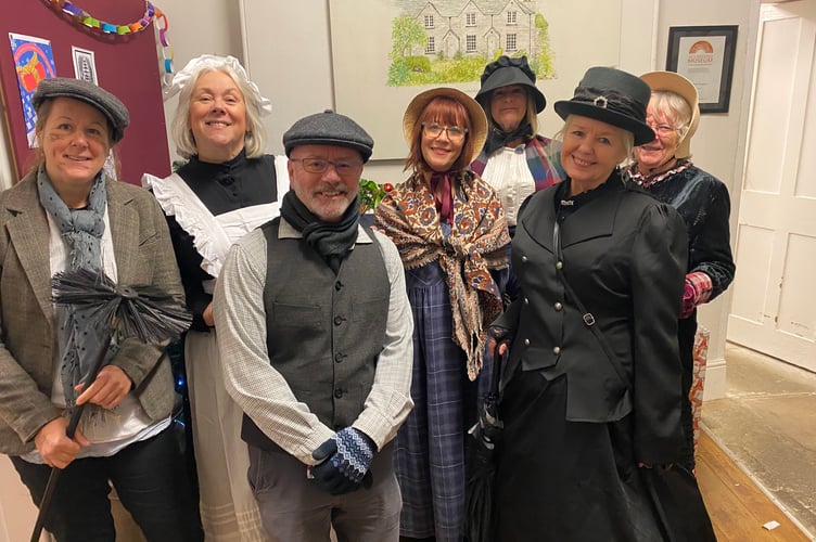 Tavistock Dickensian Evening - the town museum staff and volunteers in period dress to guide visitors and serve mince pies and mulled wine and run a children's competition..