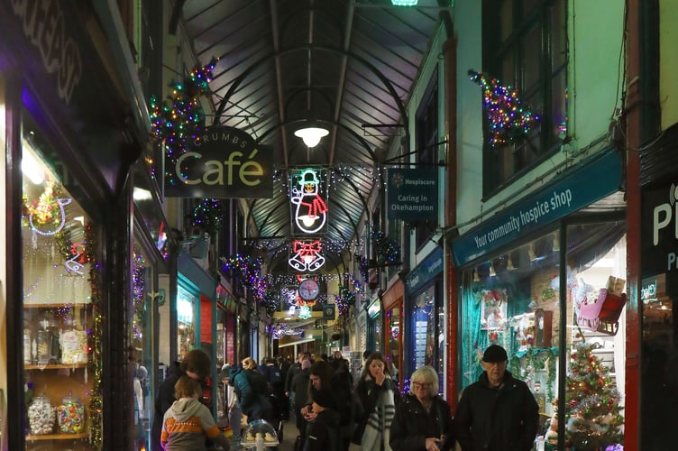 A Christmassy Victorian Arcade on Edwardian Evening.