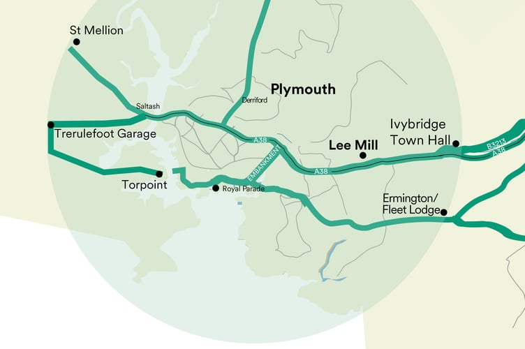 The new Plymouth ticket zone includes Yelverton and Horrabridge.