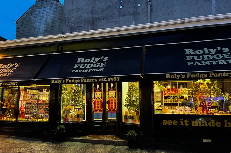 Tavistock Christmas shop windows enchant