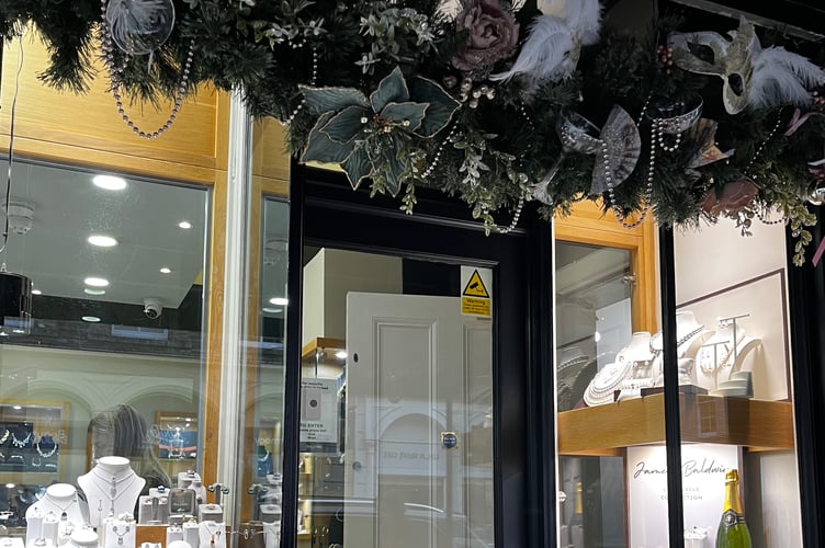 Tavistock BID traders' Christmas windows competition: Baldwins - highly commended