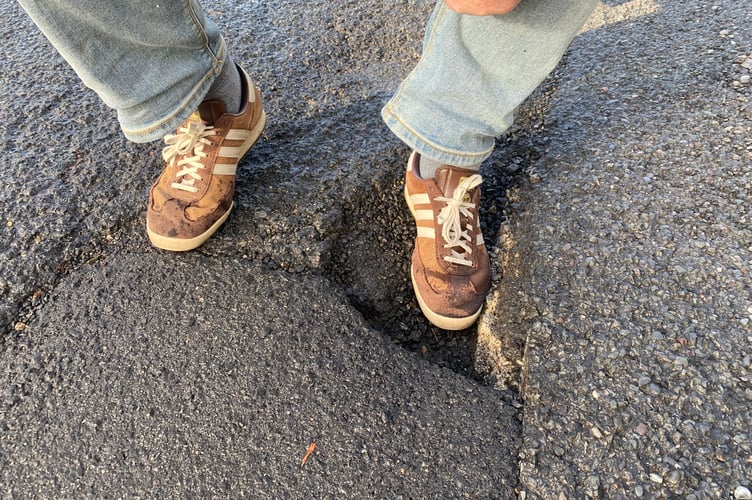 Dave Newcombe, Tavistock's Mr Pothole, has hit the small screen with his campaign against the pothole plague on our roads.