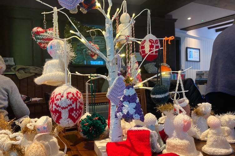 The Tavistock Knit and Natter group is busy clicking away for Tavistock Area Support Services charity this Christmas.