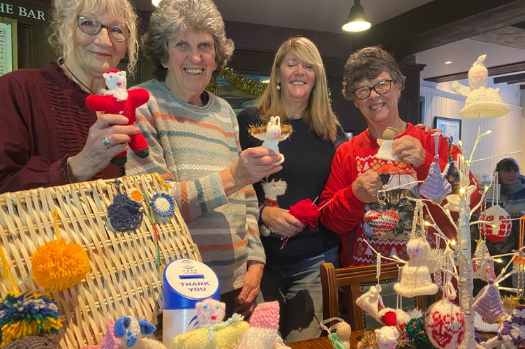 The Tavistock Knit and Natter group is busy clicking away for Tavistock Area Support Services charity this Christmas.