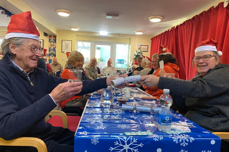 Tavistock charity festive lunch hosted byTavistock Area Support Services for its users.