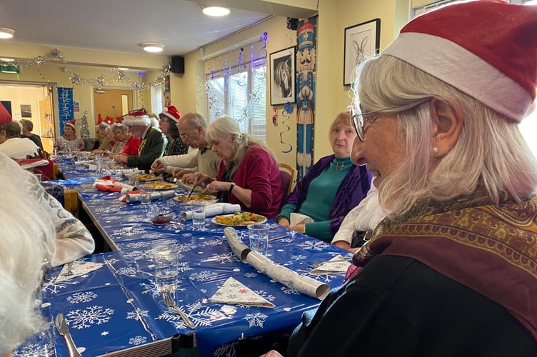 Tavistock charity festive lunch hosted byTavistock Area Support Services for its users.