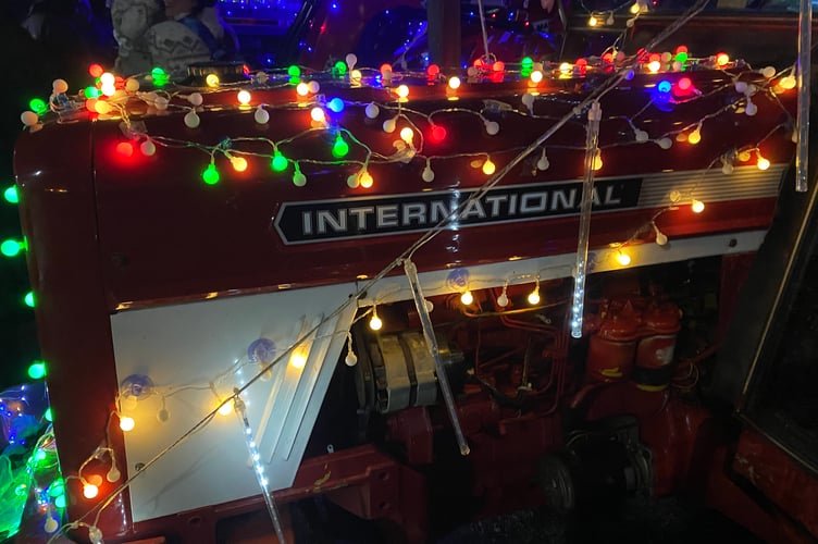 Tavistock AFC festive tractor run.