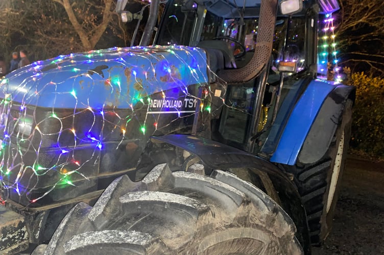 Tavistock AFC festive tractor run.