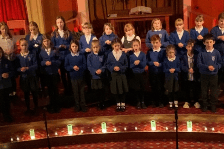 Tavistock Primary School's angelic Big Choir have been enchanting audiences throughout the town this Christmas.
