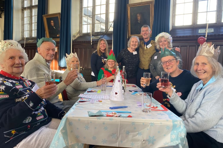 Tavistock Memory Cafe volunteers, carers and family took over the town hall for their Christmas lunch on Friday, December 12. They were entertained by Tavistock Primary School's Big Choir.