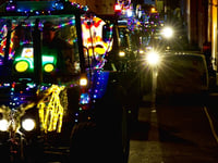 Farmers attract crowds on Christmas tractor run