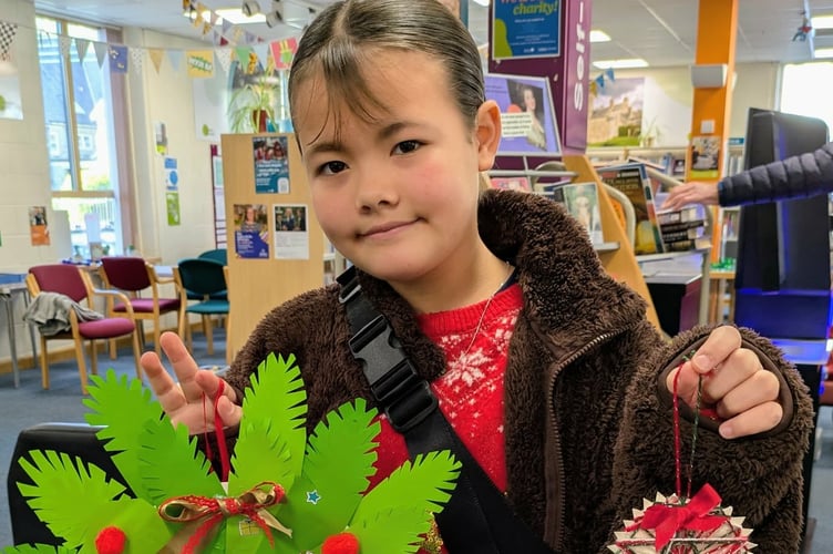 Christmas, carols and cats at Tavistock Library.