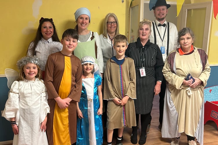 Okehampton Baptist Church staging their pantivity.