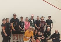 Blue ball competition headlines festive fun at Tavistock Squash Club