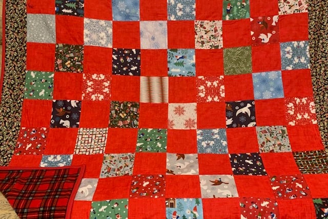 Tavistock parish church Community knitted blanket raffled