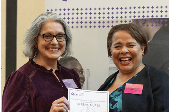 Livewell Southwest nurse Vikki Cotton receives prestigious Queen's Nurse title.