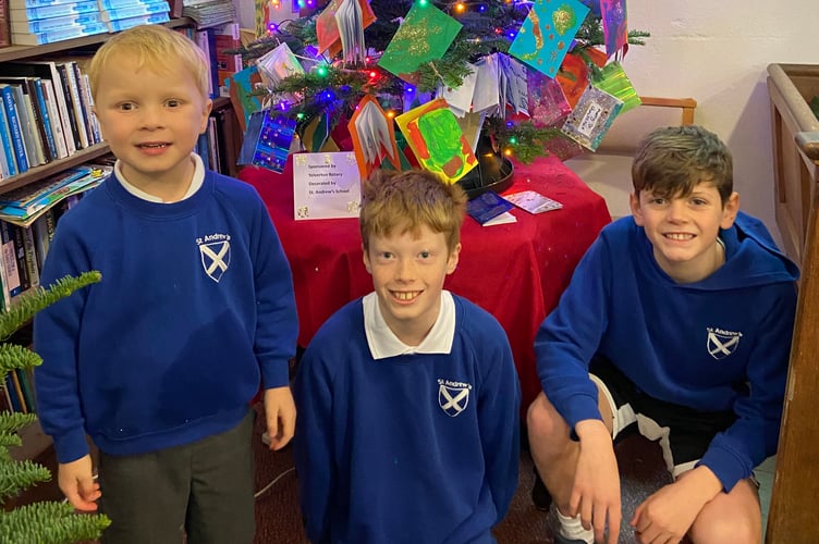 St Andrew's Primary, Buckland Monachorum, won the Yelverton Methodist Church Christmas tree festival.