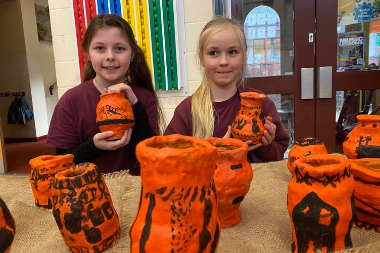 Horrabridge School young potters inspired by Greek art and history at school's first ever exhibition.