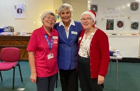 Broadcast legend Angela Rippon showed some her best moves at a seated exercise class for those with restricted mobility at Tavistock Area Support Services (TASS).
