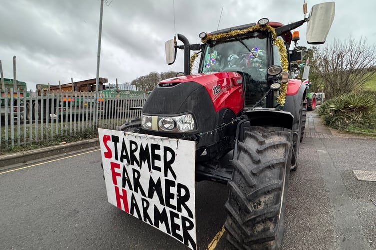 One of the tractors which took part in a recent charity run from Crediton.  AQ 0933
