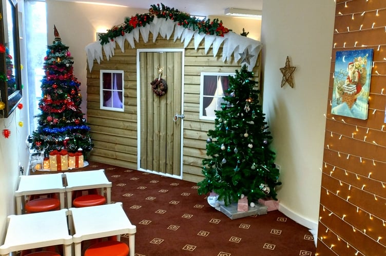 Tavistock Lions charity Father Christmas Grotto experience ready for visitors.