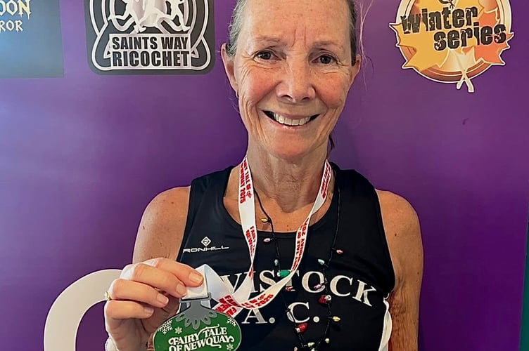 Tavistock Athletic Club's Les Wilkinson racing at Newquay.