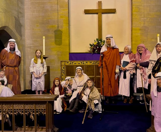 Village church crib service tells of Christ's birth