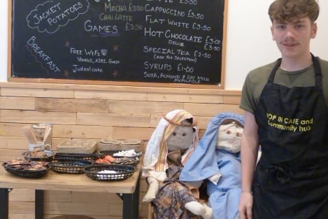 'Mary and Joseph' at Gunnislake Pop In Cafe and Community Hub with the Callington Methodist Ecumenical Bible-based Open The Book group.