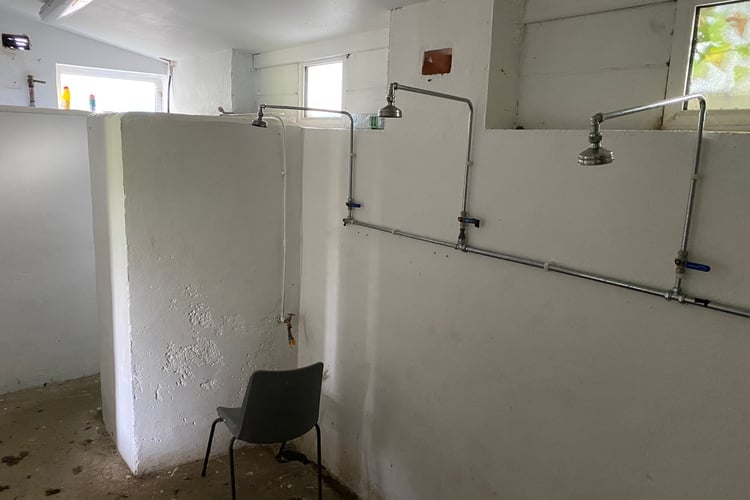 The dilapidated former 50-year-old Horrabridge sports pavilion now replaced with a multi-use centre.