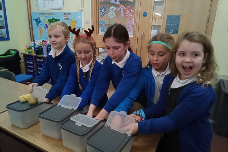 Buckland Monachorum St Andrew's School pupils enjoy a Farmwise Devon workshop.