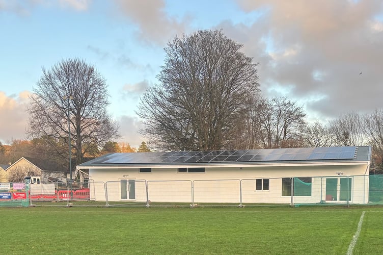 The long-awaited newly-built Horrabridge sports pavilion.