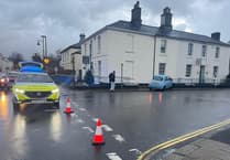 Car slides on black ice in Tavistock