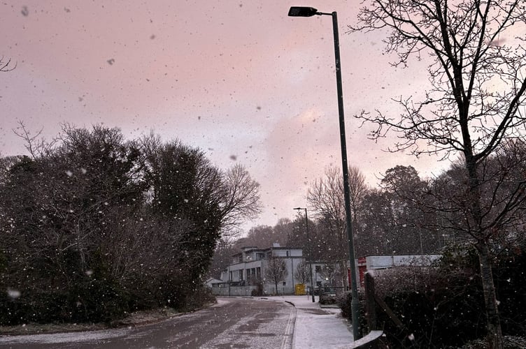 West Devon Police are warning drivers of dangerous icy conditions today. Picture by West Devon Police.