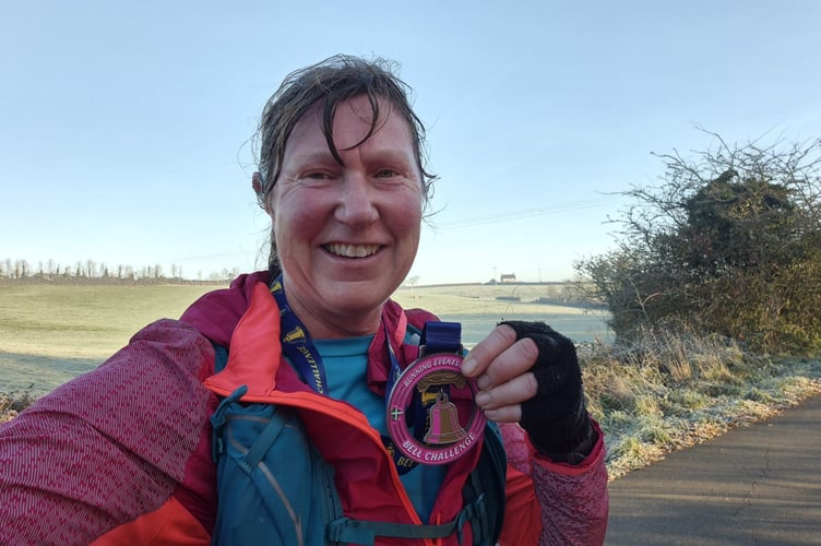 fb97298b-a69d-4a03-a1ab-f8c263d4198b. ORC member Pearl Barnes conquered icy conditions on the Devon Bell Challenge 10km.
