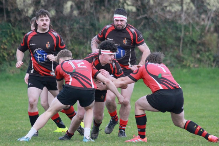 Action from Tavistock Rugby Club's Boxing Day game Locals v Legends. Picture Chris Hair.
