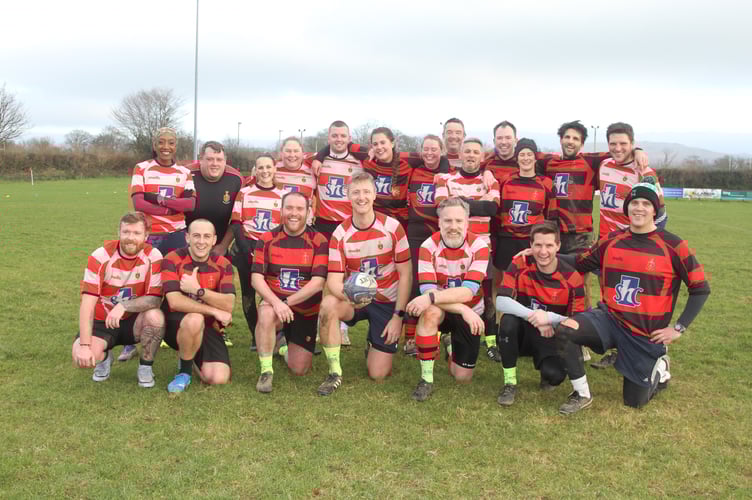 The T1 Tavistock Rugby Club mixed gender non-contact Boxing Day teams. Picture by Chris Hair.