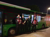 Hundreds of night-time revellers helped by Plymouth’s safe bus  
