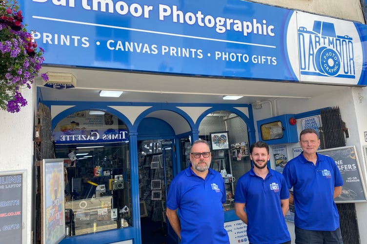 Keith Hall, owner of Dartmoor Photographic, is selling his business and retiring after nearly 40 years’ growing the thriving shop. He is pictured with ex-colleagues Ash Marment and Mark Ashley and Emily Boylin.