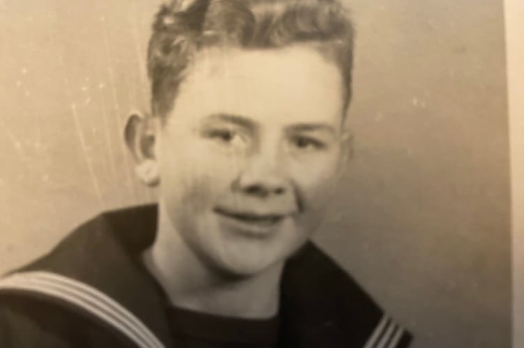 The late Robin Pike pictured aged 15 when he joined the Royal Navy as a trainee at HMS Ganges, Ipswich.