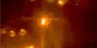 Power lines seen sparking with over 45,000 homes still without power