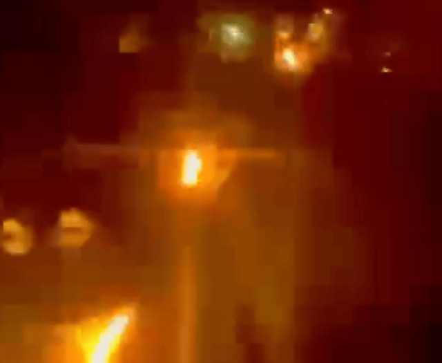 Power lines seen sparking with over 45,000 homes still without power