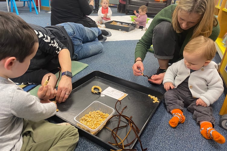 Interactive story-telling at Tavistock Library.