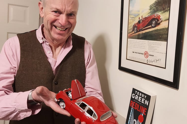 Tavistock author Terry Green is appearing at Plymouth Literary Festival. He is pictured with some of his car collection.