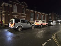 Four-wheel drivers support bomb emergency