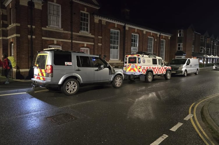 Devon and Cornwall 4x4 Response vehicles and drivers responded to the bomb scare in Exmouth last week.